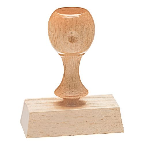 Wooden hand stamp - 130 mm, 9 lines