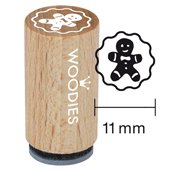 Timbre Mini Woodies - Bonhomme en pain d&#39;&#233;pice - WM-0704