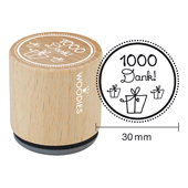 Timbre de texte Woodies &quot;1000 Thanks&quot; - W-12004