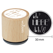 Timbre de texte Woodies &quot;I love you&quot; (v2) - W-04006