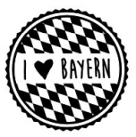 Timbre de texte Woodies &quot;I love Bayern&quot; - W-11003