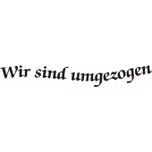 Tampon texte &quot;Wir sind umgezogen&quot; - F-8087