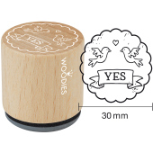 Timbre de texte Woodies &quot;Yes&quot; - W-03009