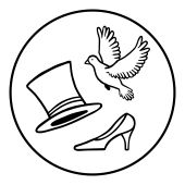 Timbre motif Woodies - Chaussure de mari&#233;e Top Hat Dove - W-18005