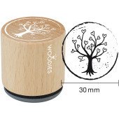 Timbro con motivo Woodies - Albero del cuore - W-19001